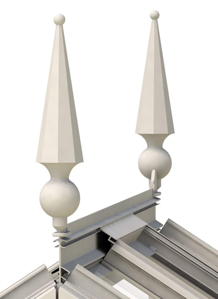 2 x Finials only Pastel Sage