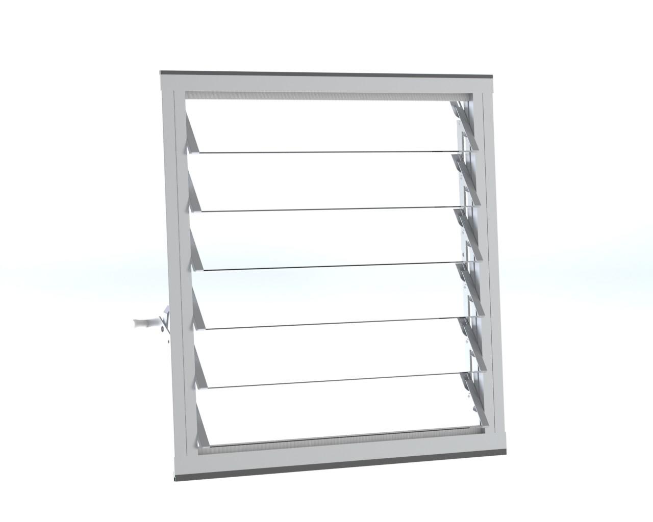 6 Slat Louvre | Plain Aluminium
