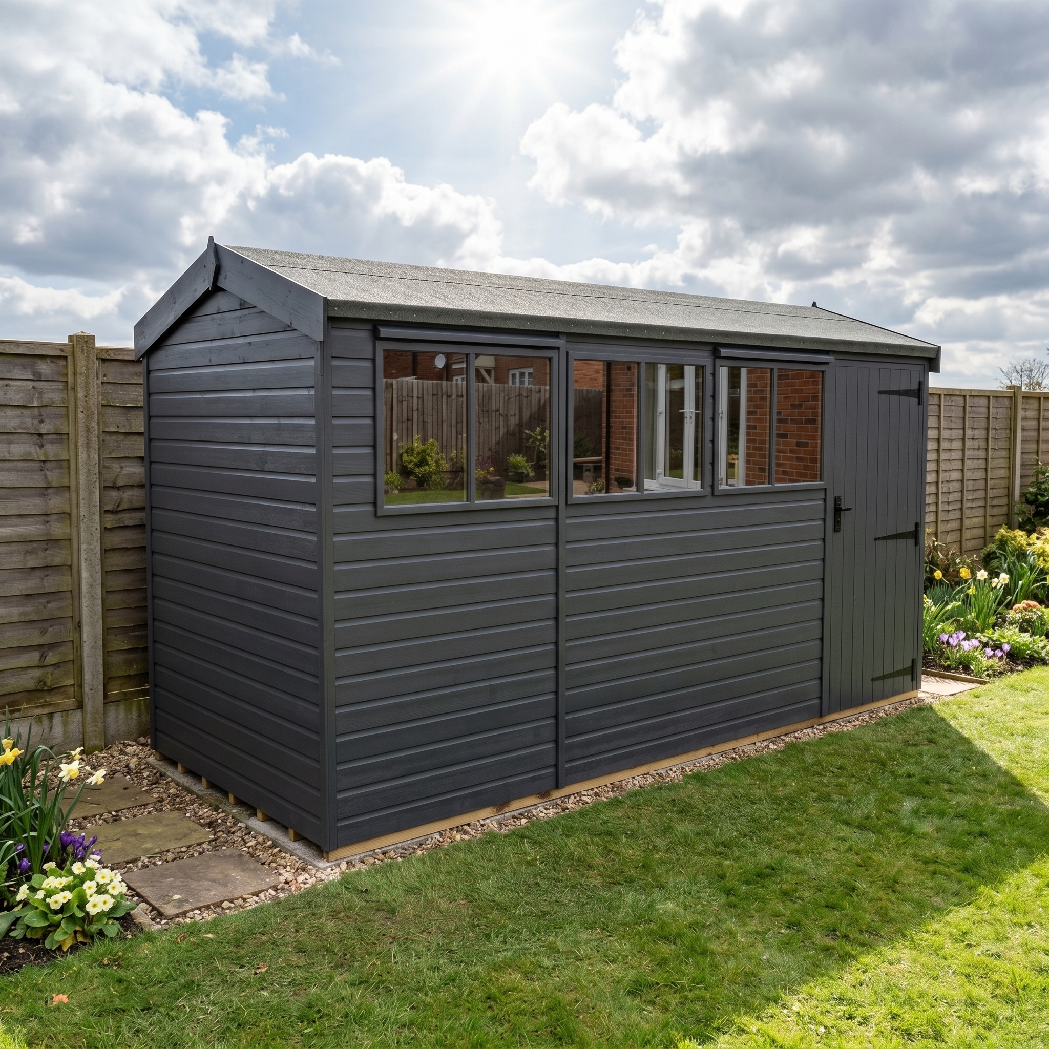 Malvern Heavy Duty Pavilion 6ft deep Graphite Grey