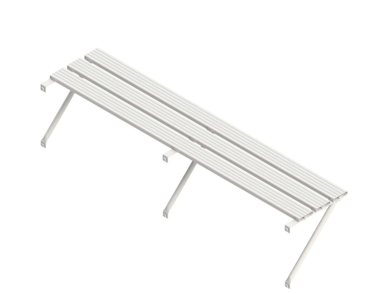 Slatted Shelf 4ft White