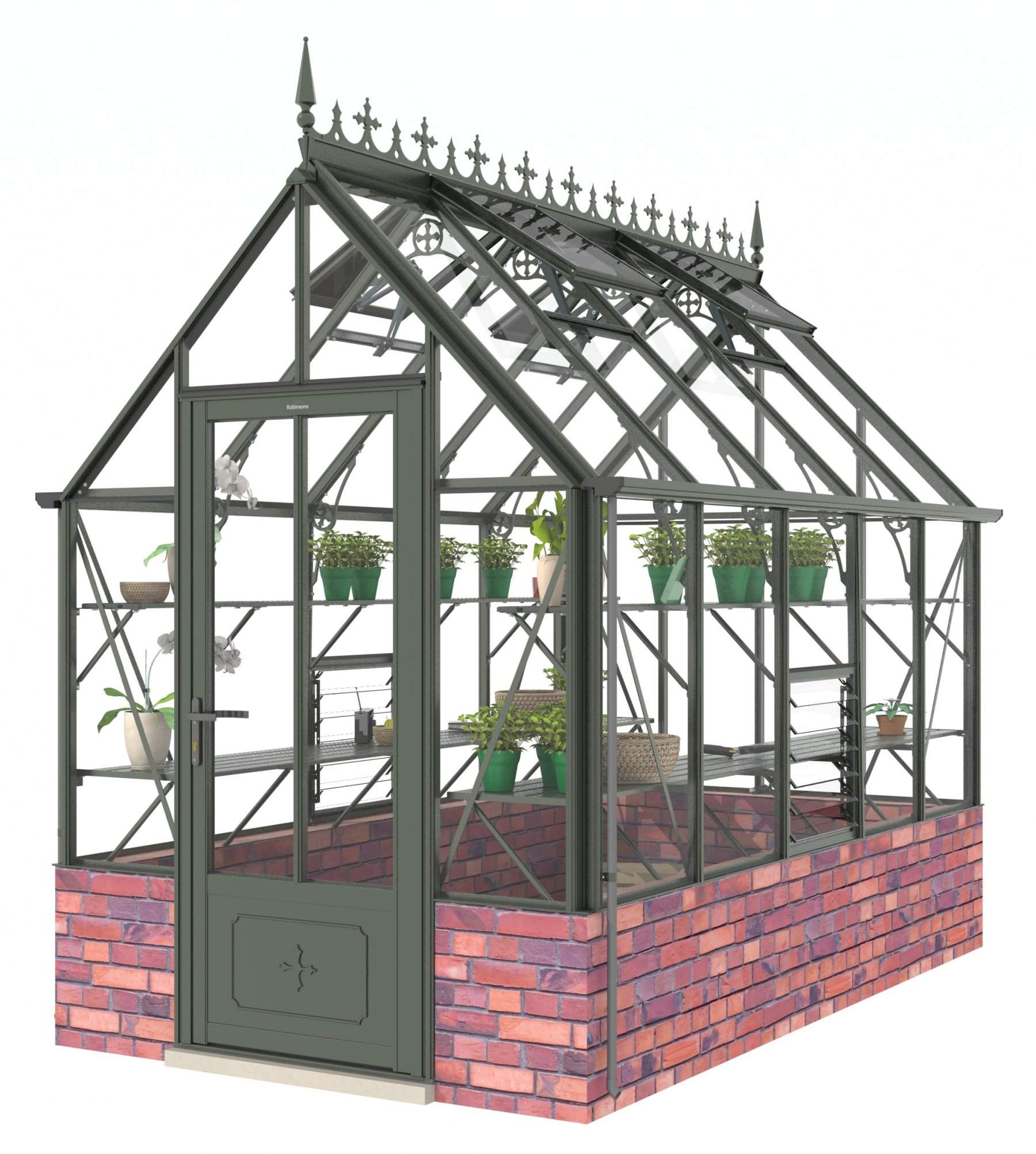 Robinsons Rugby dwarf wall Old Cottage Green 6ft x 10ft