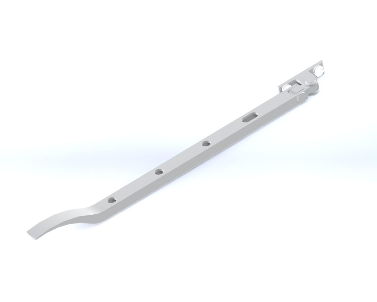 Window casement stay arm plain aluminium