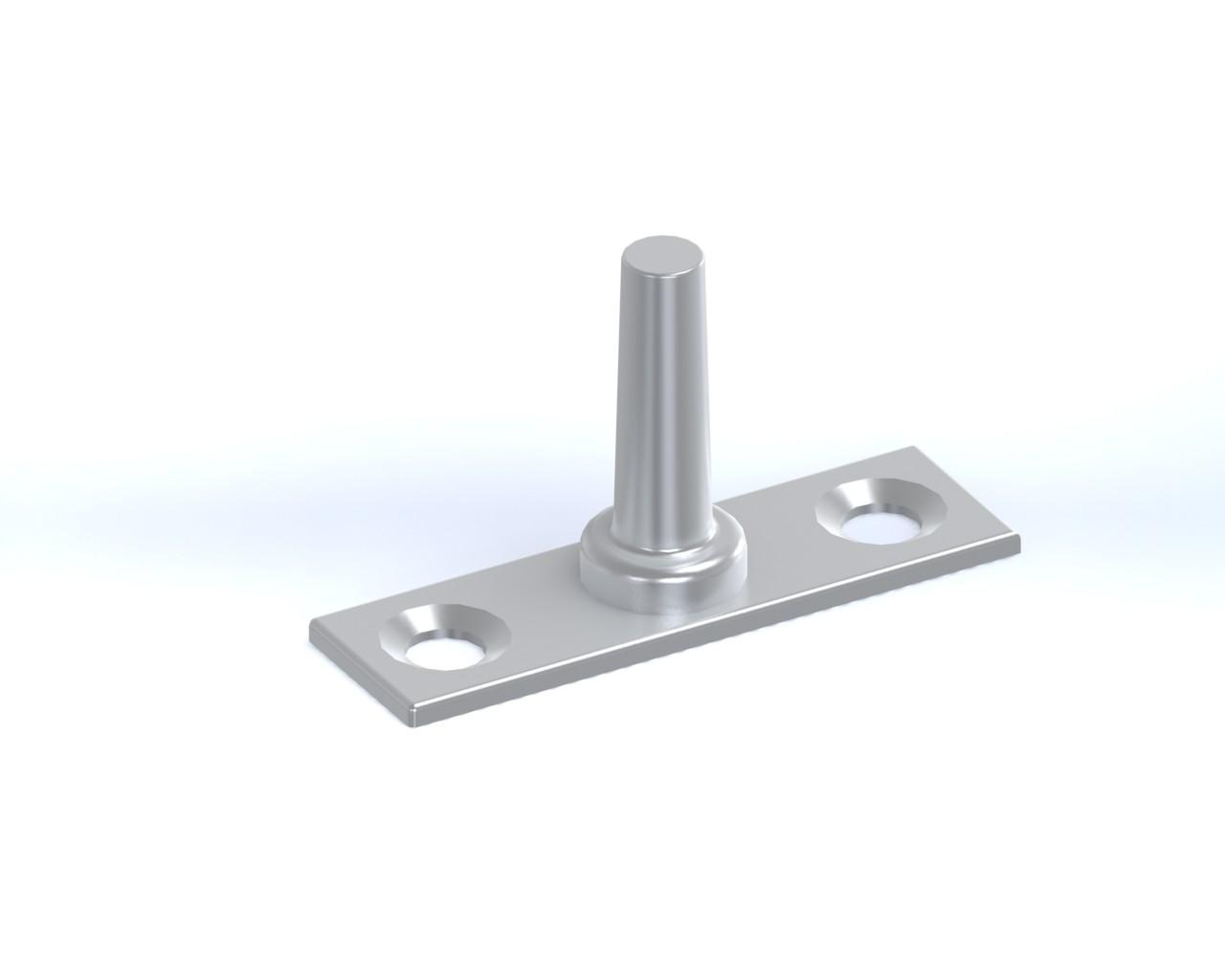 Window peg plain aluminium